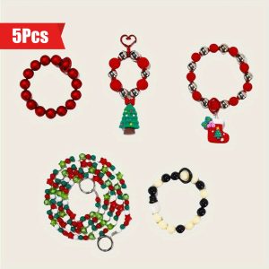 5pcs Christmas chains  Phone case Chain Fbag chain Fkey chain Fred  Accessories Cellphone Smartphone Christmas Gifts