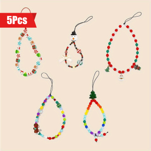 5pcs Christmas Lanyards for  phone case Fbag chain Fkey chain Accessories Cellphone Smartphone  Christmas Gift