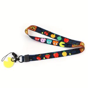 1 Piece, Made of Fabric, Retro Game Neck with Keyband, 19.06In, Keychain Badge Holder ID Card Credit Card Pass Suspension Rope Laria Phone Charm Accessory Detachable